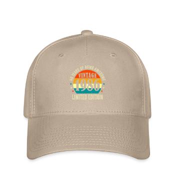 Vintage 1986 Limited Edition 40 Jahre alte Geschenke - Flexfit Cap - Khaki - Vorne
