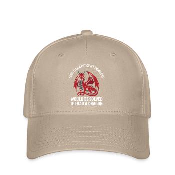 Probleme gelöst Dragon Lovers Fantasy - Flexfit Cap - Khaki - Vorne