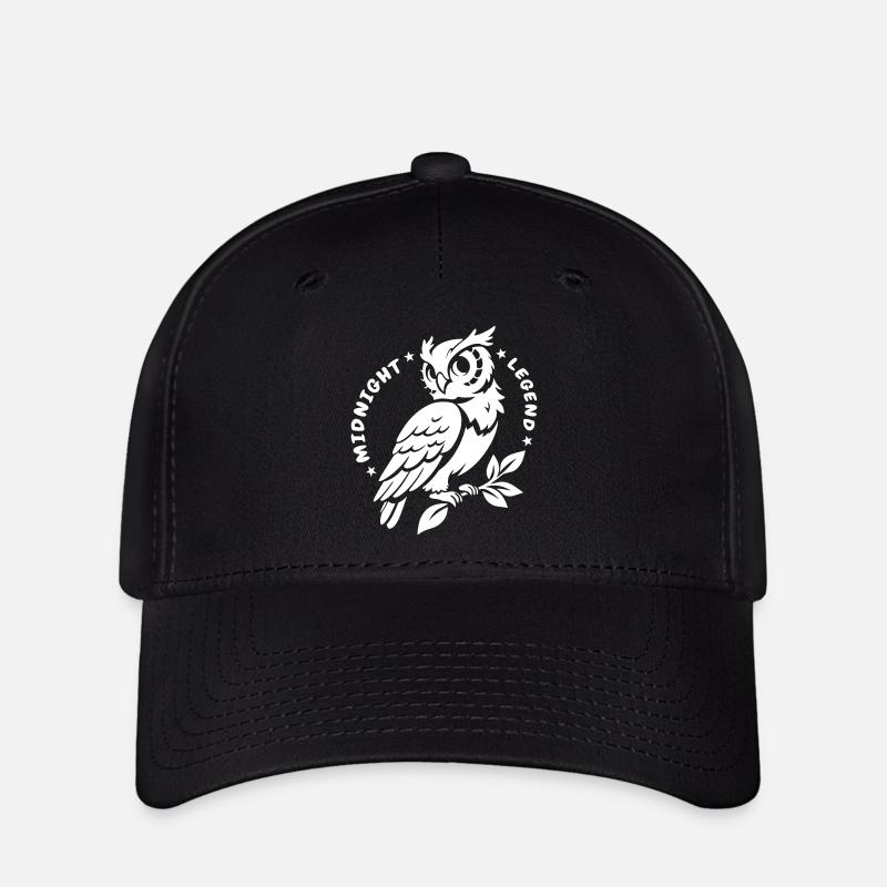 Midnight Legend Ugle – Mystisk og sød - Flexfit Cap - sort