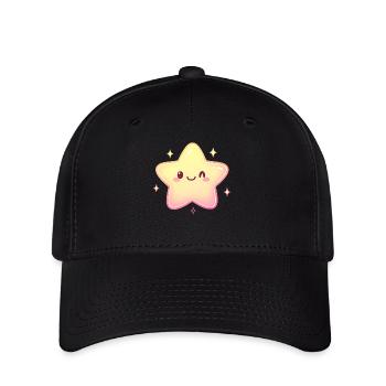 Süßer Stern Motiv für Kinder Kawaii Cartton Fans - Flexfit Cap - Schwarz - Vorne