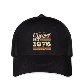 Original 1976 Jahrgang - 1976 Geburtstagsgeschenk - Flexfit Cap - Schwarz - Vorne