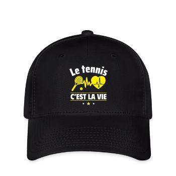 le tennis c est la vie tennisman,Tennis - Casquette Flexfit - noir - Devant