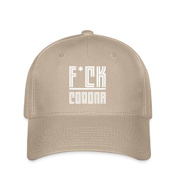 Fuck Corona - Flexfit Cap - khaki - Front