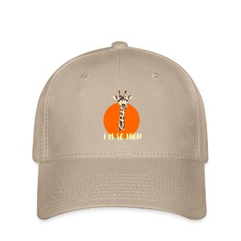 girafe haute ironie disant nerd gamer geek lo - Casquette Flexfit - kaki - Devant