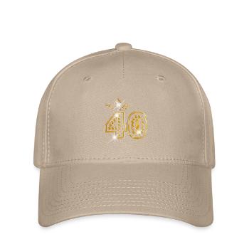 40 - Birthday - Queen - Gold - Burlesque - Casquette Flexfit - kaki - Devant