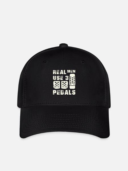Real Men Pedals Shirts - Flexfit Cap - Schwarz