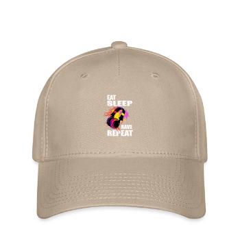 Eat Sleep Rave Repeat - Flexfit Cap - Khaki - Vorne