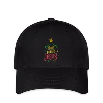 Happy Birthday Jesus | Christmas - Flexfit Cap - black - Front