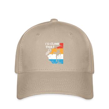 I'd climb that - hiking climbing gift - Flexfit Cap - Khaki - Vorne