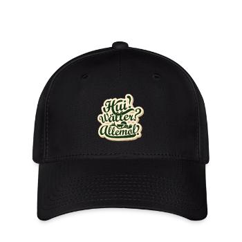 Typischer Westerwälder Kneipenspruch GESCHENK - Flexfit Cap - Schwarz - Vorne