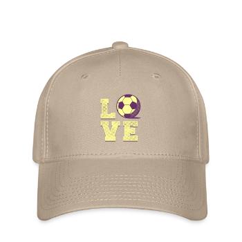 I love Soccer Gift - Flexfit Cap - khaki - Front