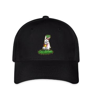 Ich liebe Golf Golfer Osterhase Geschenk Ostern - Flexfit Cap - Schwarz - Vorne