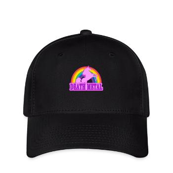 Unicorn Death Metal Rainbow cadeau - Casquette Flexfit - noir - Devant