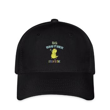 Schwangerschaftsankündigung Grosser Bruder DinoDab - Flexfit Cap - Schwarz - Vorne