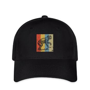 Sauvez le gorille - cadeau d’anniversaire rétro - Casquette Flexfit - noir - Devant
