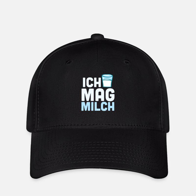 Mi piace il latte - il bicchiere di latte - Flexfit Cap - nero