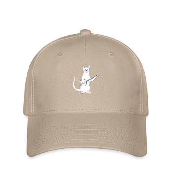 Banjo Cats Western Shirt Square Dance Gift - Flexfit Cap - khaki - Front