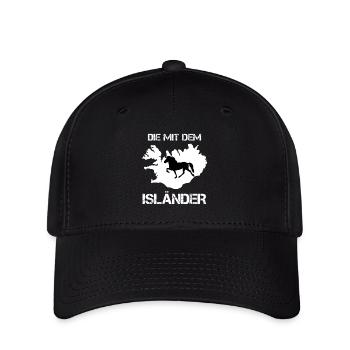 Die mit dem Isländer - Flexfit Cap - Schwarz - Vorne