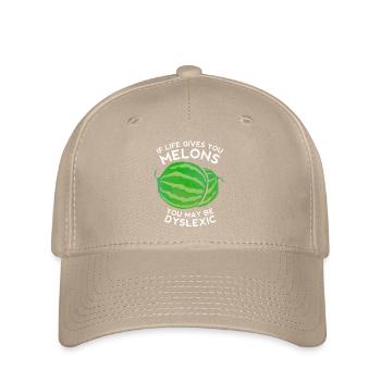 If Life Gives You Melons You Might Be Dyslexic - Flexfit Cap - Khaki - Vorne