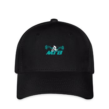 Mountainbike - MTB Mountainbiker Geschenk - Flexfit Cap - Schwarz - Vorne