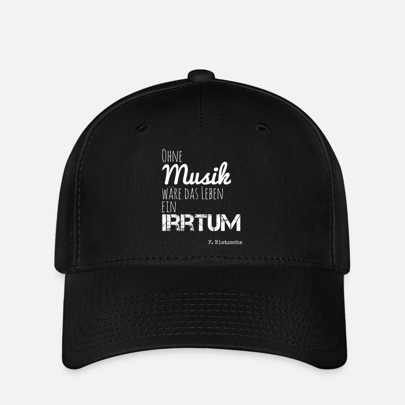 Without music, life would be a mistake - Flexfit Cap - black