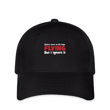 fliegen - Flexfit Cap - Schwarz - Vorne