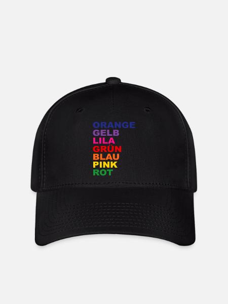 Regenbogen T-Shirt - Flexfit Cap - Schwarz