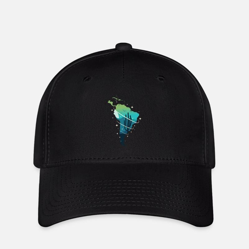 Amérique du Sud - Casquette Flexfit - noir