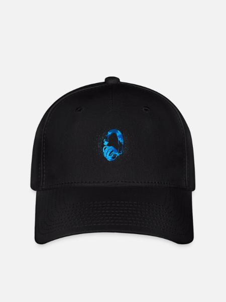 Musik Kopfhörer - Flexfit Cap - Schwarz
