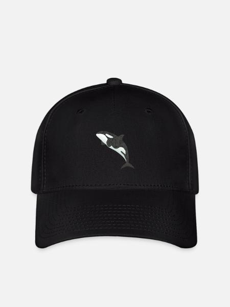 orca Whale - Flexfit Cap - black