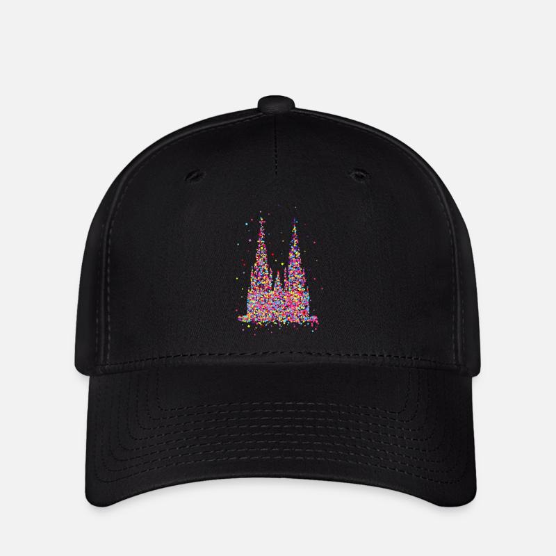 Kölnerdomen, konfetti - Flexfit caps - svart