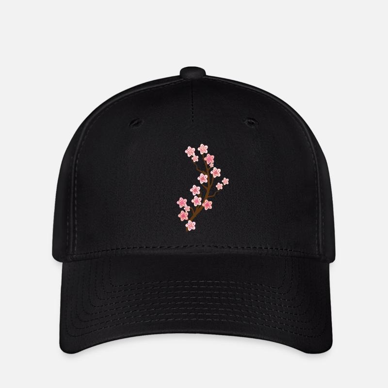 fleur de cerisier - Casquette Flexfit - noir