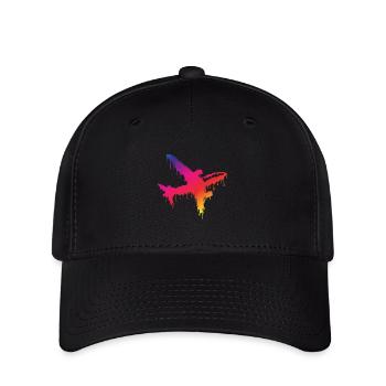 plane - Flexfit Cap - black - Front