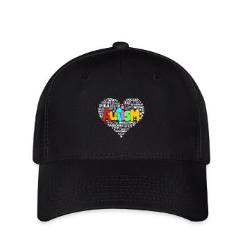 Autismus Bewusstsein Autismus Herz - Flexfit Cap - Schwarz - Vorne