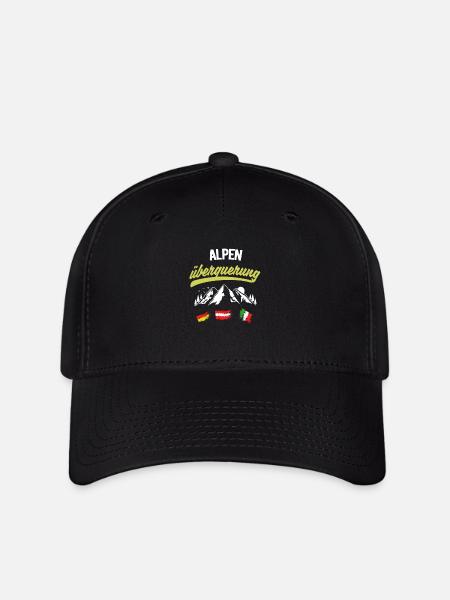 Alpenüberquerung - Flexfit Cap - Schwarz