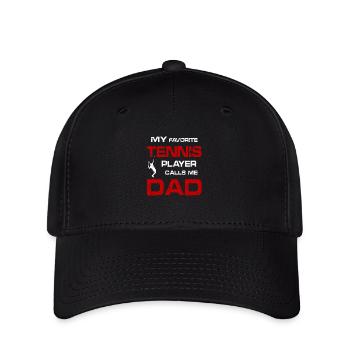 Tennis DAD - Flexfit Cap - Schwarz - Vorne