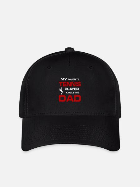 Tennis DAD - Flexfit Cap - Schwarz