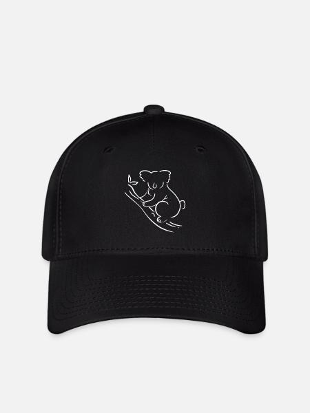 Koala Australien Australier - Flexfit Cap - Schwarz