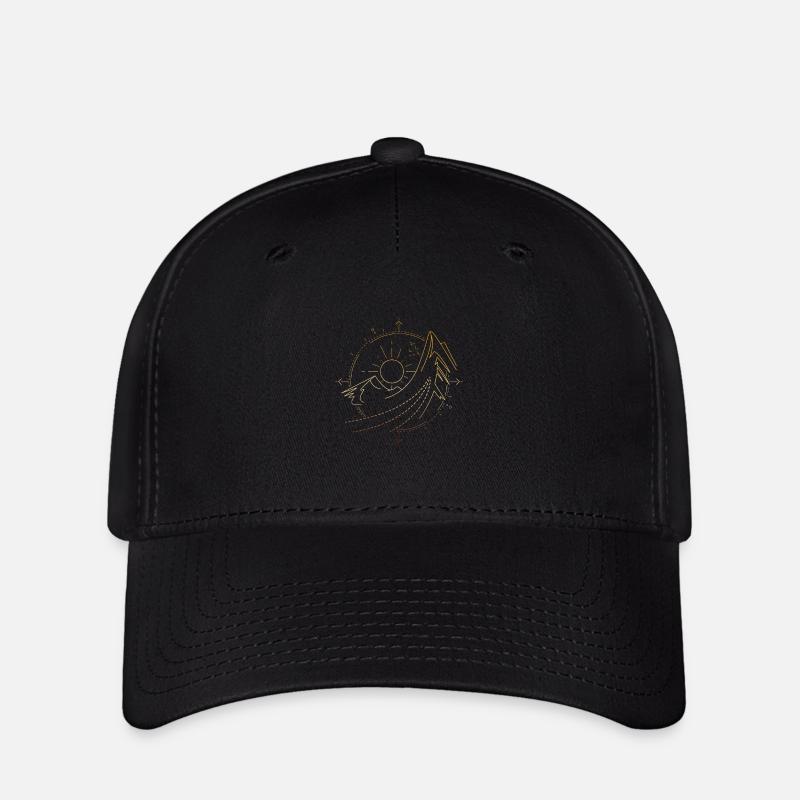 Wander Alpen Berge - Flexfit Cap - Schwarz