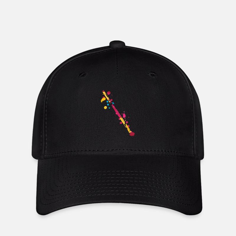 Querflöte Splash - Flexfit Cap - Schwarz