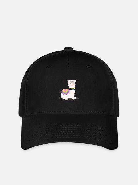 Schlafendes Alpaka - Flexfit Cap - Schwarz
