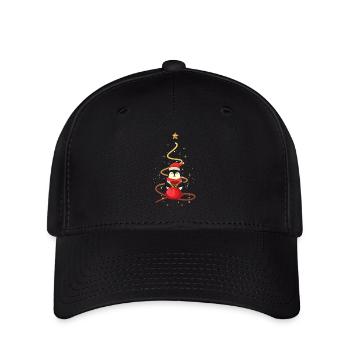 Pinguin Weihnachten - Flexfit Cap - Schwarz - Vorne