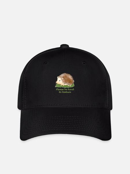 Naturschutz Igel - Flexfit Cap - Schwarz