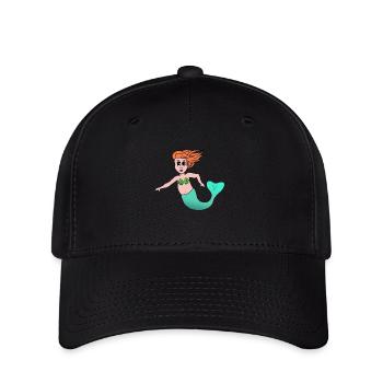 Meerjungfrau - Flexfit Cap - Schwarz - Vorne