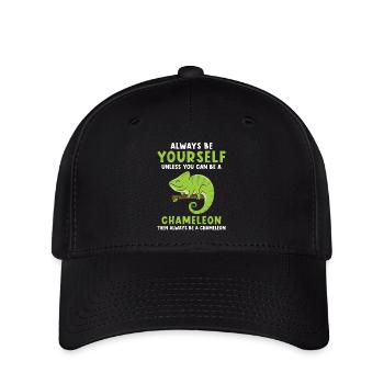 Caméléon sort drôle - Casquette Flexfit - noir - Devant