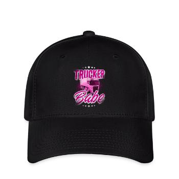 Lkw Fahrerin Trucker Babe - Flexfit Cap - Schwarz - Vorne