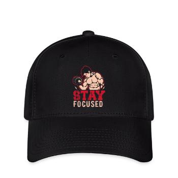 Gym Fitness Bodybuilding - Casquette Flexfit - noir - Devant