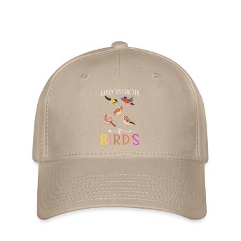 Vogel Vogelkundler Geschenk - Flexfit Cap - Khaki - Vorne