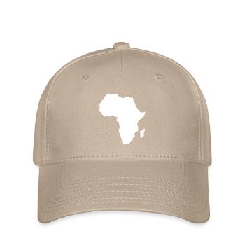 Africa continent map white - Flexfit Cap - khaki - Front