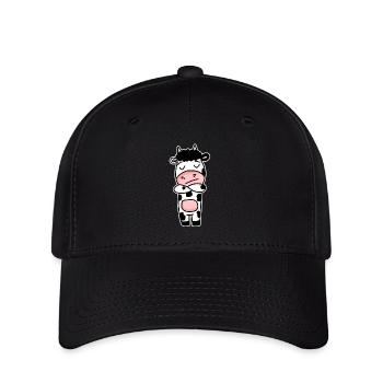 Kuh - Flexfit Cap - Schwarz - Vorne